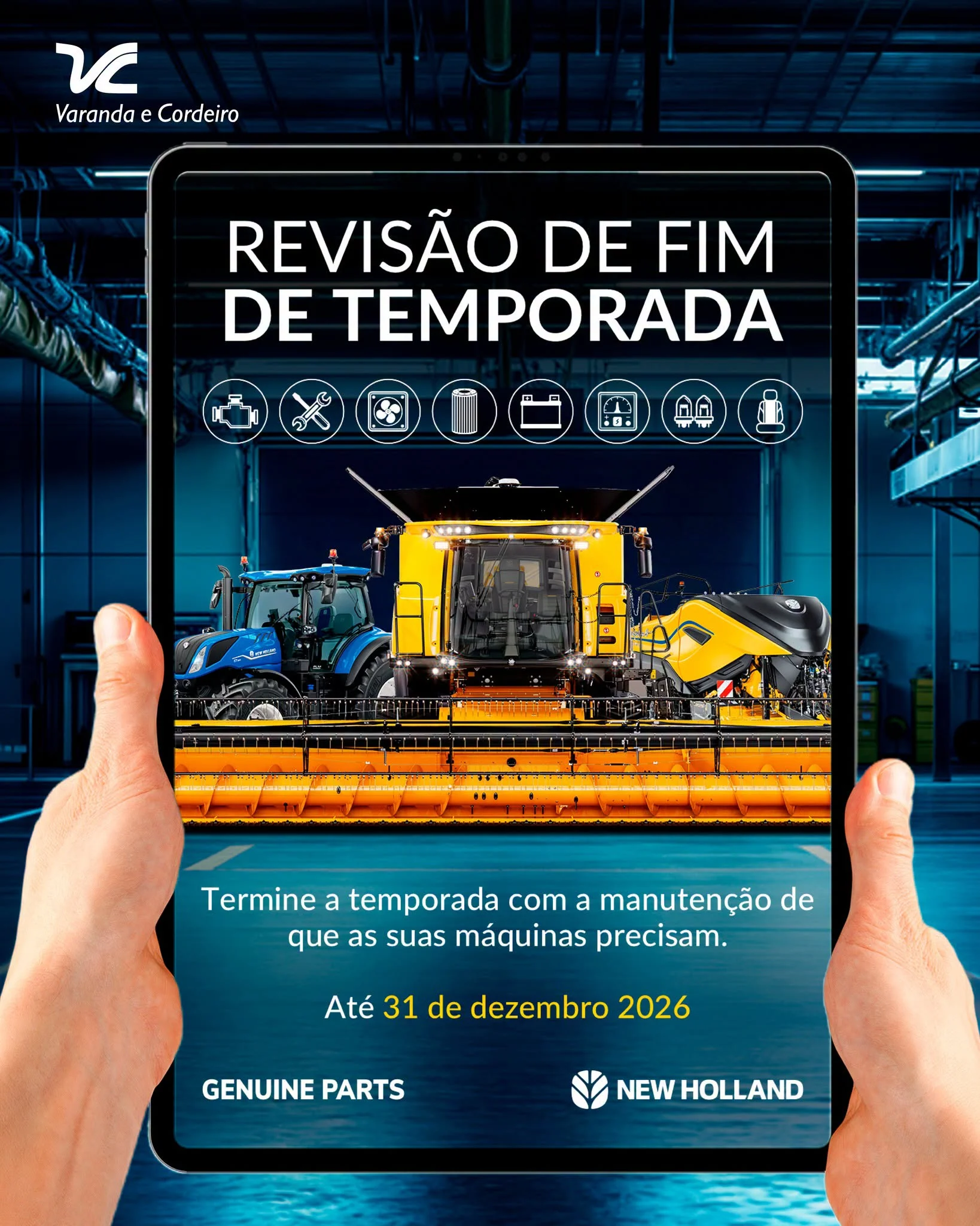 termine a temporada com a manutenção das suas máquinas